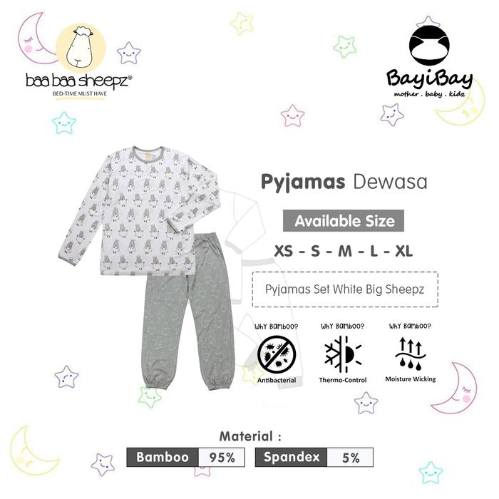 Gambar Piyama Dewasa Branded Baa Baa Sheepz / Baju Tidur Import dari Bayibay Kota Tangerang Tokopedia