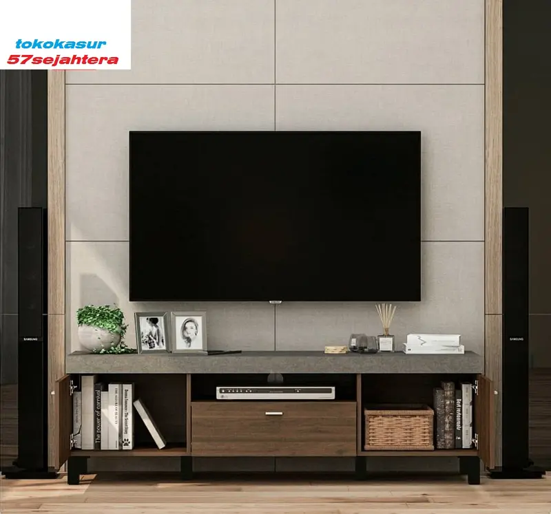 Meja TV - Benedict TV150 - Brown Walnut - Prodesign Bavarian 2
