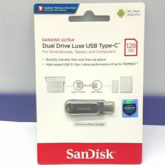 Gambar OTG Type C SanDisk 128GB USB 3.1 Body Metal ORIGINAL GARANSI RESMI dari TXC GET GET Kota Tangerang Selatan Tokopedia