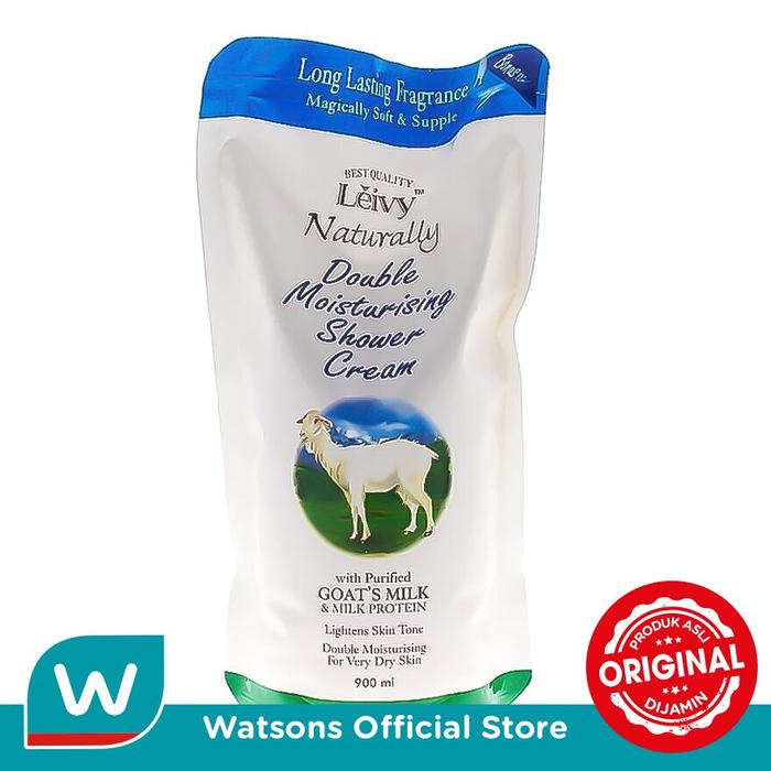Gambar Leivy Double Moisturising Shower Cream Goat Milk Refill 900ml dari Watsons Indonesia Official Store Kab. Tangerang Tokopedia
