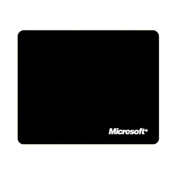 Mouse Pad Logo Logitech & Microsoft / Mousepad Hitam Murah
