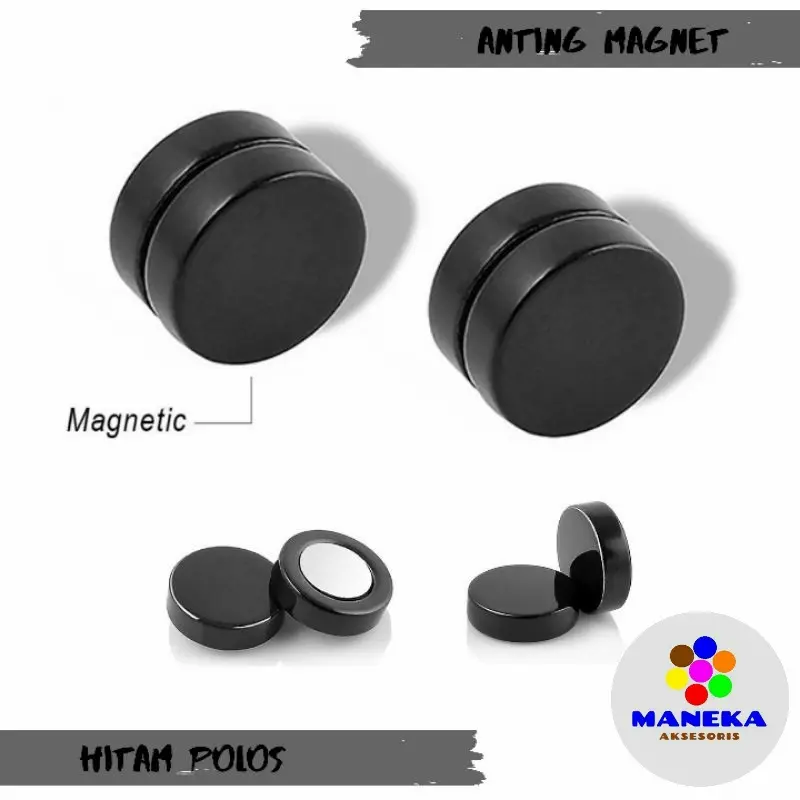 Tindik Magnet Anting Magnet tinggal tempel tanpa bolong Pria & Wanita