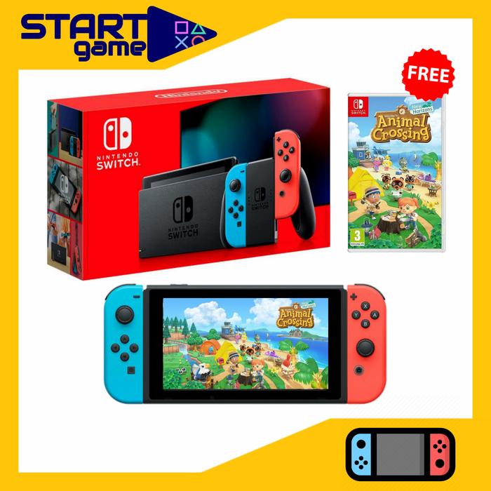 Jual Nintendo Switch Neon V2 HAC-001(-01) Free 1 Game - Kota