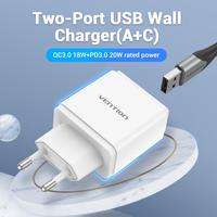 Gambar USB-C Charger 2 in 1 PD3.0 20W QC3.0 18W Wall Charger - EU Standard, Black dari XLink Surabaya Kota Surabaya 2 Tokopedia