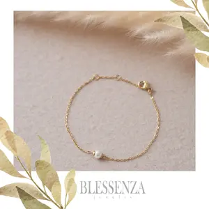 GELANG EMAS PESTA MUTIARA PERHIASAN FASHION BRACELET AKSESORIS WANITA