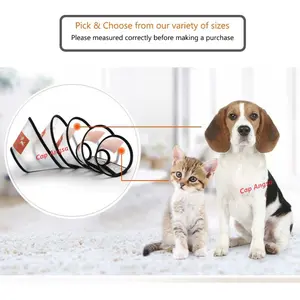 [CAP ANGSA] Pet Collar Cone Leher Hewan Size 7,6,5 | Pet Protection Cone Cover Anti Lick Bite Scratch | Kerah Pemulihan Kucing & Anjing | Alat Bantu Perawatan Kesehatan Pasca Luka | Cone Perawatan Kutu & Tungau size kecil sampai XL| Corong Penutup Leher