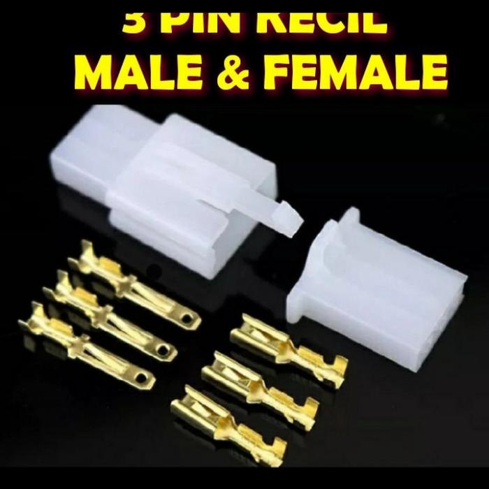 Jual Socket Connector 3pin 3P Motor Mobil Konektor Kabel Anti Api ...