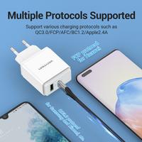 Gambar USB-C Charger 2 in 1 PD3.0 20W QC3.0 18W Wall Charger - EU Standard, Black dari XLink Surabaya Kota Surabaya 4 Tokopedia