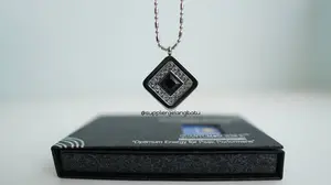 kotak permata hitam safir Kalung quantum Pendant black sapphire onyx