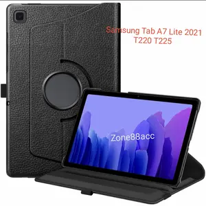 Sarung Rotary For samsung tab a7 lite 2021 T225 leather flip cover / case for samsung tab a7 lite / casing for samsung tab a7 lite / case tab a7 lite \ for samsung tab a7 lite