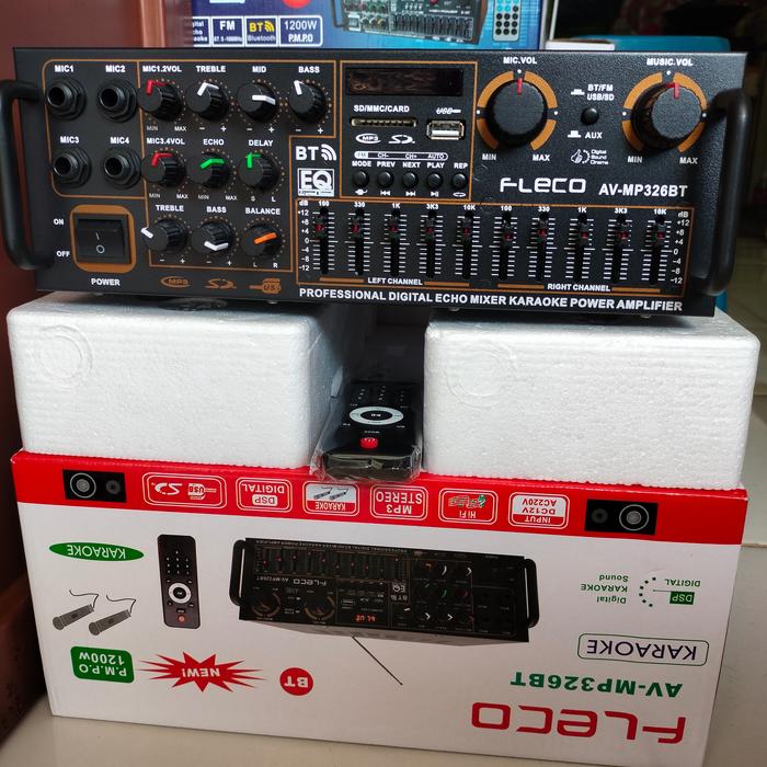Gambar amplifier fleco av-326 bluetooth p.m.p.o 1200watt dari Best Acc88 Jakarta Utara Tokopedia