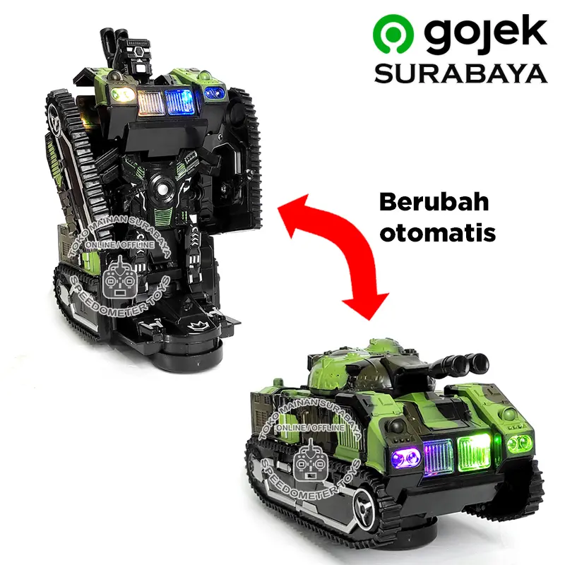 Mainan Robot Tank Transformers | Mainan Edukasi Anak Bump and Go