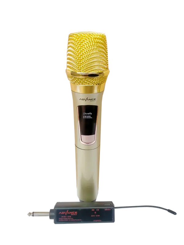 Microphone Single Wireless Advance MIC 103 Gold -Mikrofon Professional 2