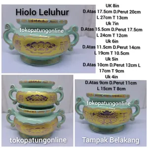 Hiolo Leluhur Cu Sien Keramik Hijau 6in