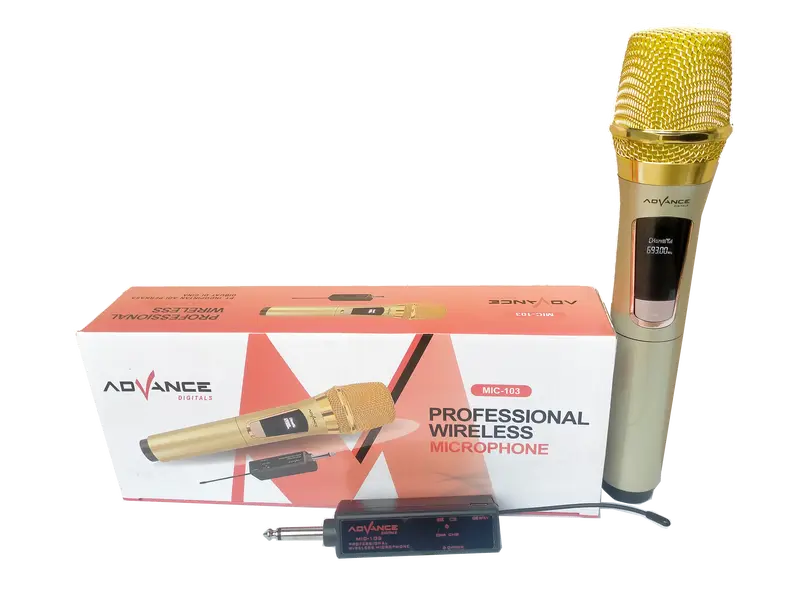 Microphone Single Wireless Advance MIC 103 Gold -Mikrofon Professional 1
