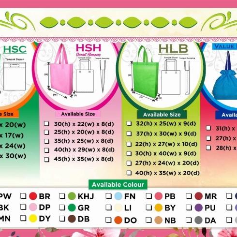 goodie bag spunbond polos sablon murah302208 4