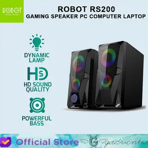 ROBOT RS200 GAMING SPEAKER AKTIF PC COMPUTER LAPTOP WITH AUX 3.5MM