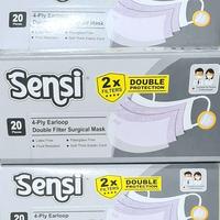 Gambar SENSI 4-PLY EARLOOP DOUBLE FILTER SURGICAL MASK 20 PCS dari Japs online shop Kota Tangerang Selatan 3 Tokopedia