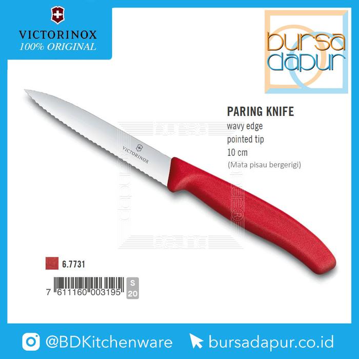 Gambar Pisau 6.7731 Victorinox Red Paring Knife Wavy 10 cm (21,3 cm) dari Bursa Dapur Mall Kota Administrasi Jakarta Barat Tokopedia