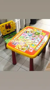 Meja belajar set spongebob / kursi belajar anak / bangku anak