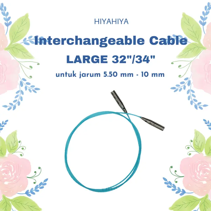 Gambar Alat Rajut HiyaHiya Interchangeable Cables Large - 16"/18" dari Nofiberphobia Kota Surabaya 4 Tokopedia