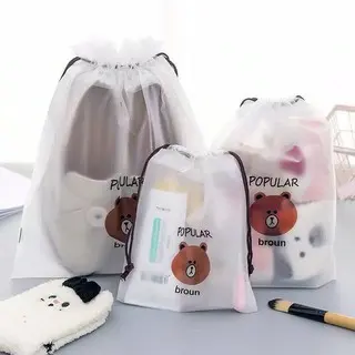 POUCH TRAVEL ORGANIZER BAG KOSMETIK ANTI AIR WANITA STRING MURAH COD