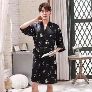 Kimono Tidur Mandi Silk Satin Pria Cowok Cowo Outer Premium Quality