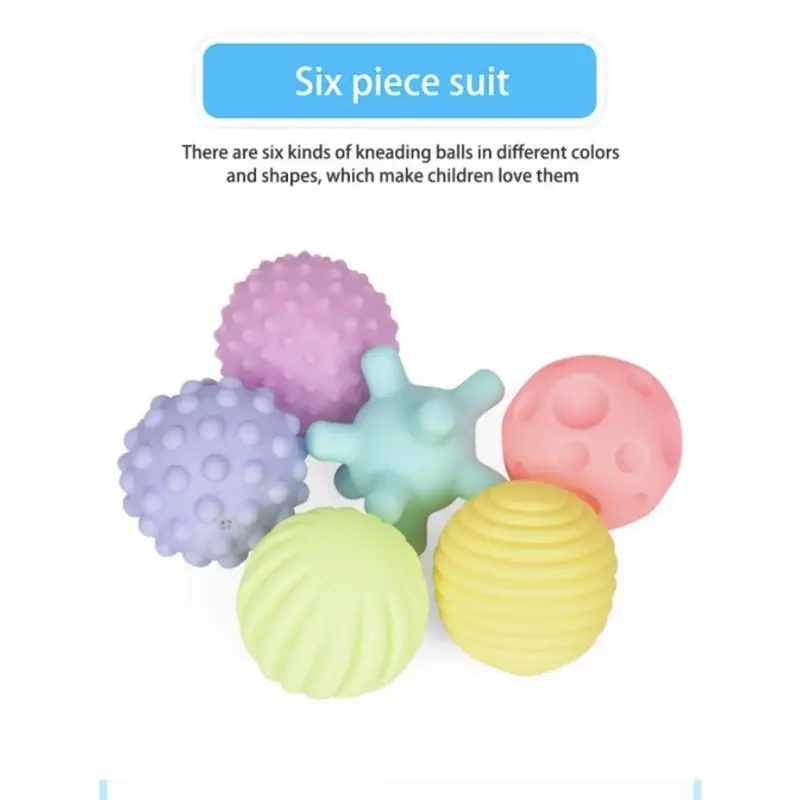 6PCS Sensory Balls Baby Massage Sensory Bola Pijat Bayi Fidget Toys 2