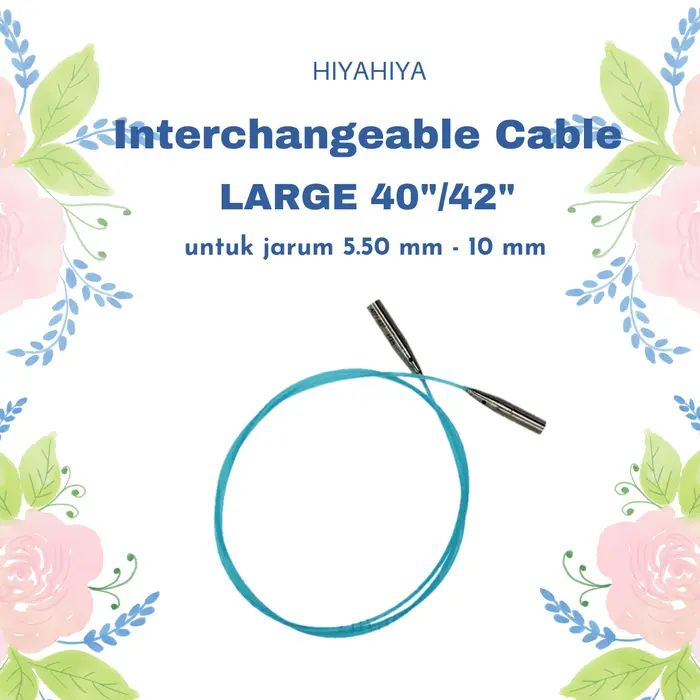 Gambar Alat Rajut HiyaHiya Interchangeable Cables Large - 16"/18" dari Nofiberphobia Kota Surabaya 5 Tokopedia