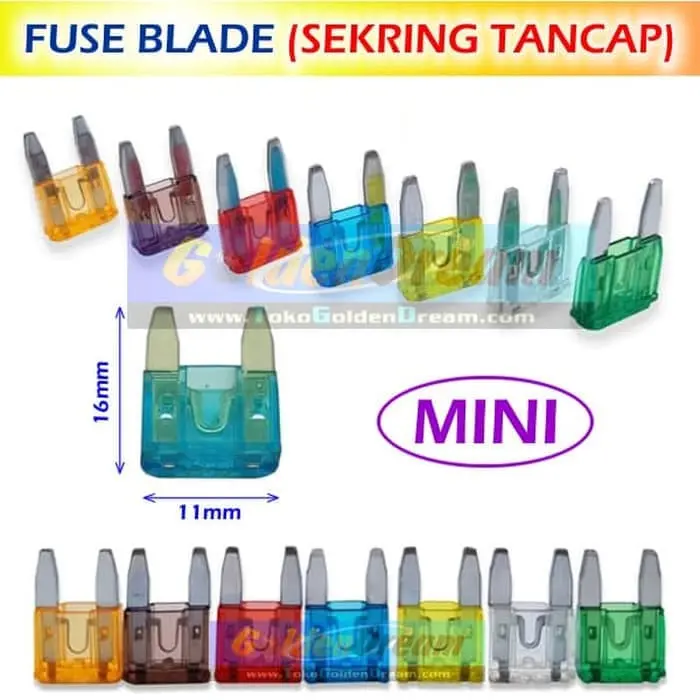 Sikring Fuse Mini Tancap Colok Mobil Motor 10A 15A 20A 25A 30A
