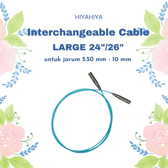 Gambar Alat Rajut HiyaHiya Interchangeable Cables Large - 16"/18" dari Nofiberphobia Kota Surabaya 3 Tokopedia