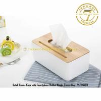 Gambar Kotak Tissue dengan Tutup Kayu Solid Wooden Tissue Box with Smartphone Holder dari 7StarCollectionOfficial Kota Administrasi Jakarta Utara 2 Tokopedia