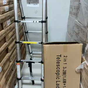 tangga teleskopik 3,2 m double / 1,6 m + 1,6 m