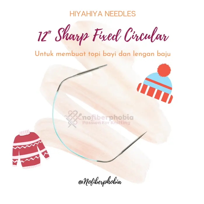 Gambar Jarum Rajut HiyaHiya Sharp Fixed Circular 12" - 5 mm dari Nofiberphobia Kota Surabaya 3 Tokopedia