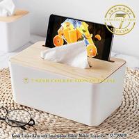 Gambar Kotak Tissue dengan Tutup Kayu Solid Wooden Tissue Box with Smartphone Holder dari 7StarCollectionOfficial Kota Administrasi Jakarta Utara 1 Tokopedia