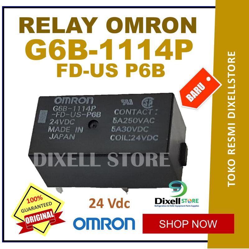 Relé potencia Omron G6B 1174P FD US, 1 polo, 24Vdc, 8A Relé potencia Omron G6B 1174P FD US, 1 polo, 24Vdc, 8A
