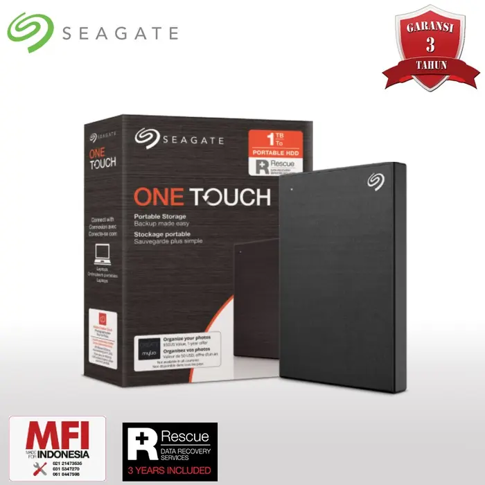 Gambar Seagate One Touch HDD 5TB USB 3.2 Hardisk Eksternal - Hitam dari Raja Harddisk Kota Administrasi Jakarta Pusat 5 Tokopedia