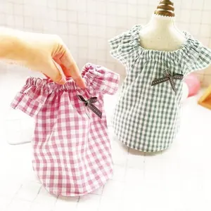 Plaid Dress Baju Rok Anjing Kucing Lucu Pet Style