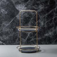 Gambar Brewsuniq Marble 2 Tier Standing Tray – Nampan Dua Tingkat Marmer Elegan untuk Tempat Aksesoris & Dekorasi dari Brewsuniq Store Kota Medan 1 Tokopedia