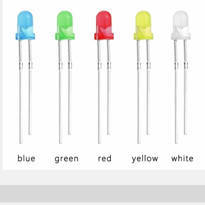 Jual Merah Hijau Kuning Biru Putih LED 3mm 3 mm Lampu kecil - Merah ...