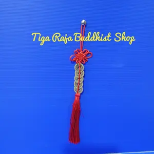 Koin Coin China Cina Feng Shui Ikat 5 Pembawa Rejeki