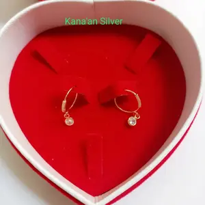 ANTING PERAK 925 LAPIS EMAS KUNING 24K RING LILIT BAYI ANAK&REMAJA