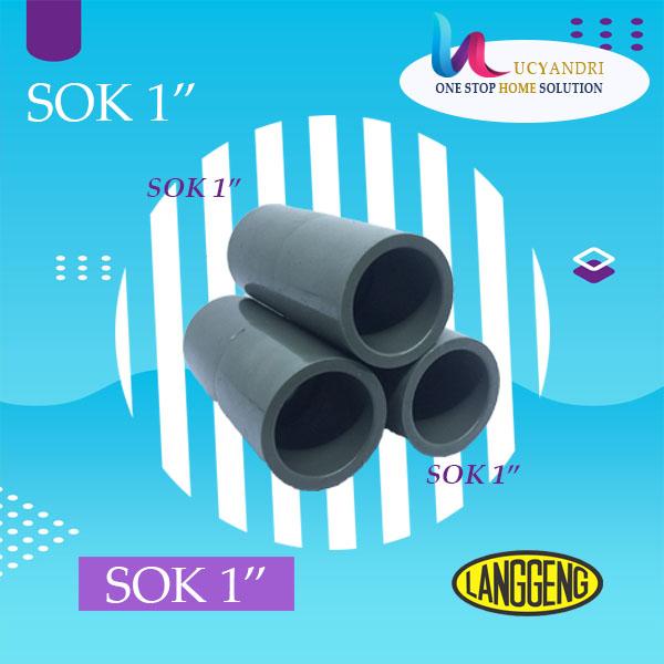 Gambar LANGGENG SOK 1/2" IN AW/SOCKET PVC/SOCK/SOK LURUS SAMBUNGAN PIPA dari Lucyandri Official Kab. Tangerang Tokopedia
