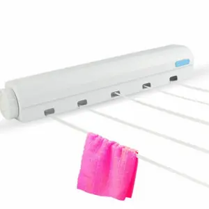 jemuran baju praktis indoor retracable 5 tali