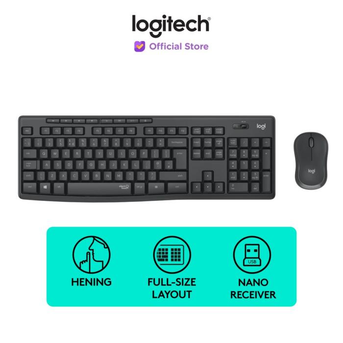 Gambar Logitech MK295 - Silent Wireless Keyboard & Mouse Combo dari Duta Mandiri Infokom Kota Administrasi Jakarta Pusat Tokopedia