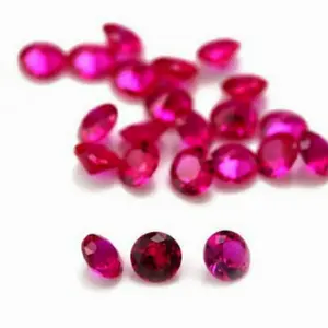 Permata Tabur Cubic Zirconia Red Ruby 5.00 mm ecer gram