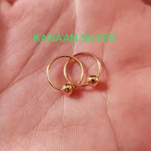 ANTING ANAK PENTOL PERAK SILVER 925 LAPIS EMAS KUNING