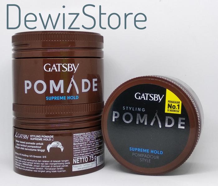 Gambar GATSBY STYLING POMADE SUPREME HOLD (POMPADOUR STYLE) - 75GR dari Dewiz Store Kota Administrasi Jakarta Barat Tokopedia