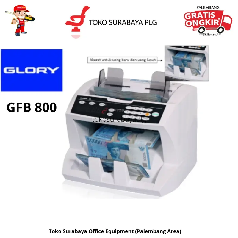 REKON Mesin Hitung Uang Vacum Bank Money Counter GLORY GFB-800 1