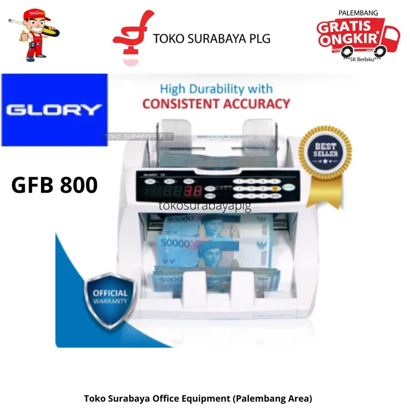 REKON Mesin Hitung Uang Vacum Bank Money Counter GLORY GFB-800 0